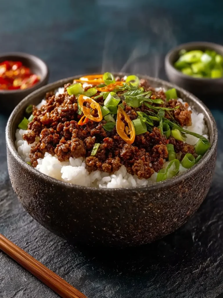 Ground Beef Hot Honey Bowl First Image