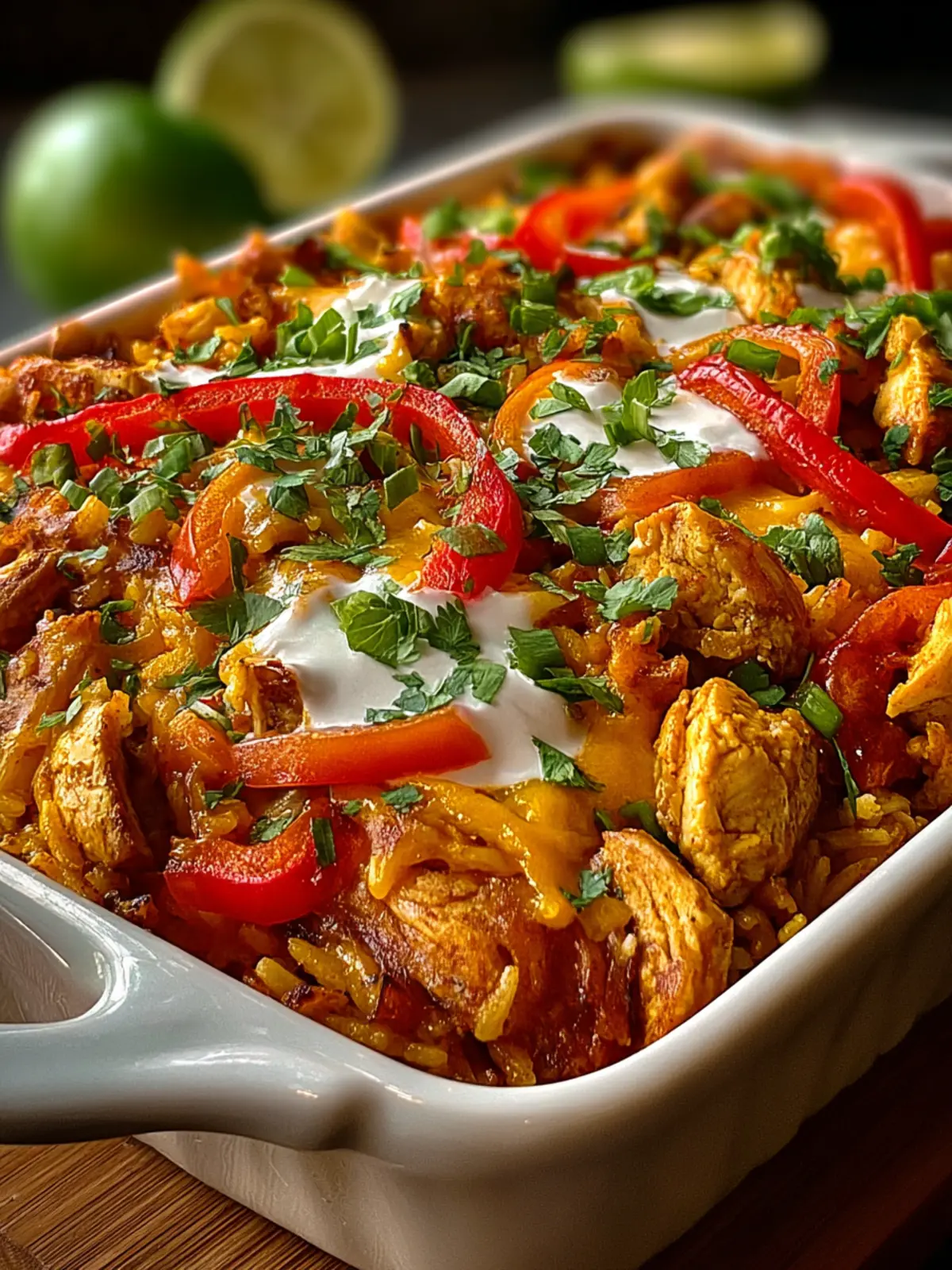 Fajita Chicken Casserole Bake Recipe First Image