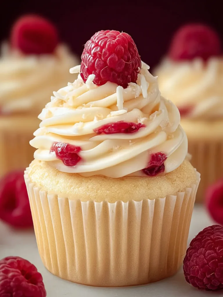Indulge in White Chocolate Raspberry Cupcakes Delight First Image