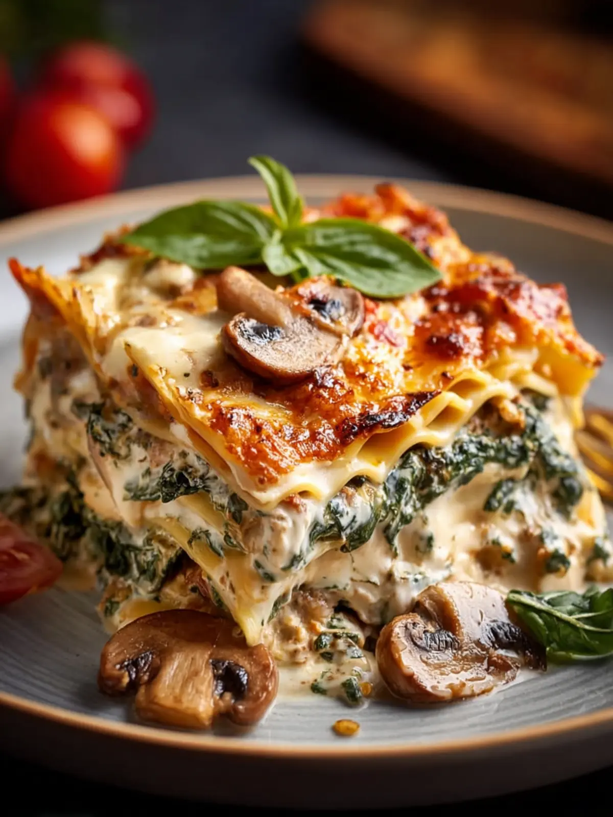 Mushroom And Spinach Lasagna Recipe First Image