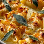 Pumpkin Gouda Stuffed Shells with Sage Alfredo Sauce Recipe First Image