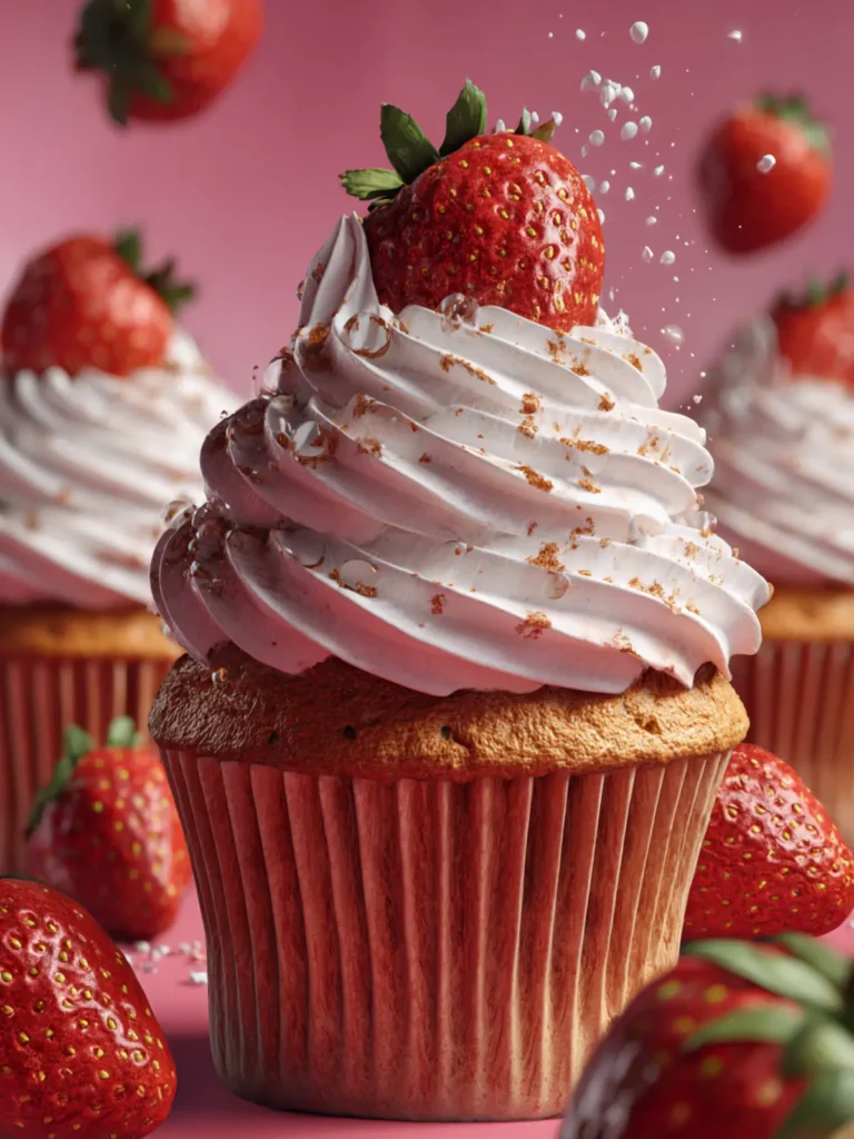 Strawberry Filled Cupcakes First Image