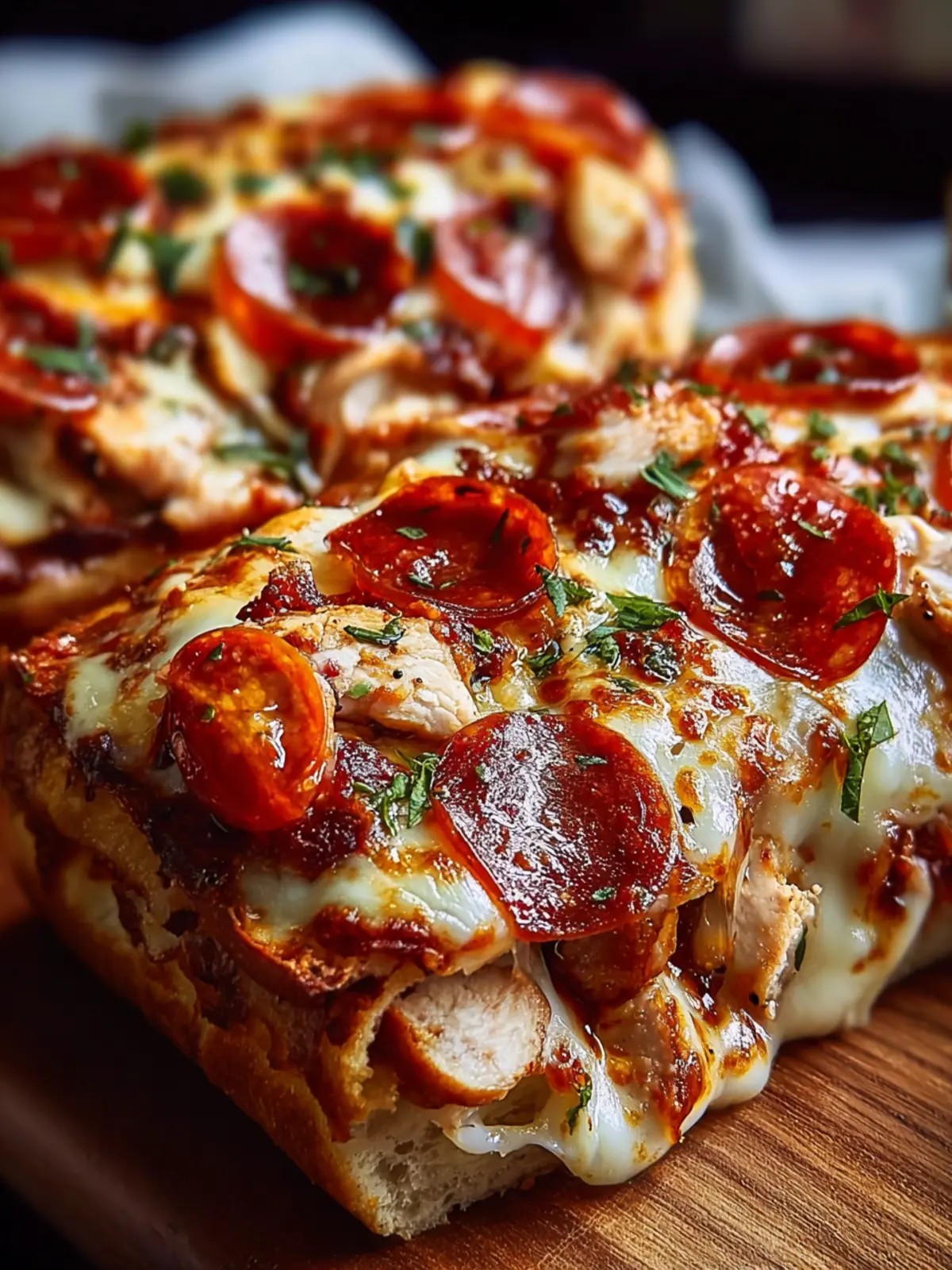 Delicious Chicken and Pepperoni Pizza Melts Recipe First Image