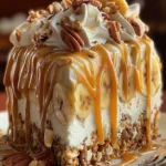 Banana Pecan Caramel Ice Cream Cake First Image