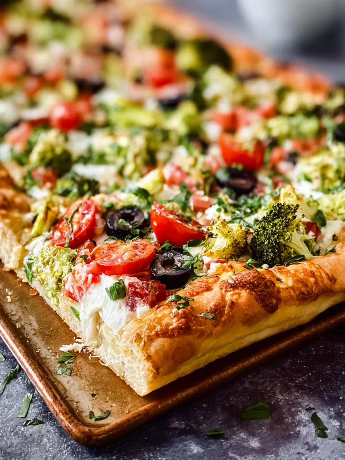 Crescent Roll Veggie Pizza With Cream Cheese First Image