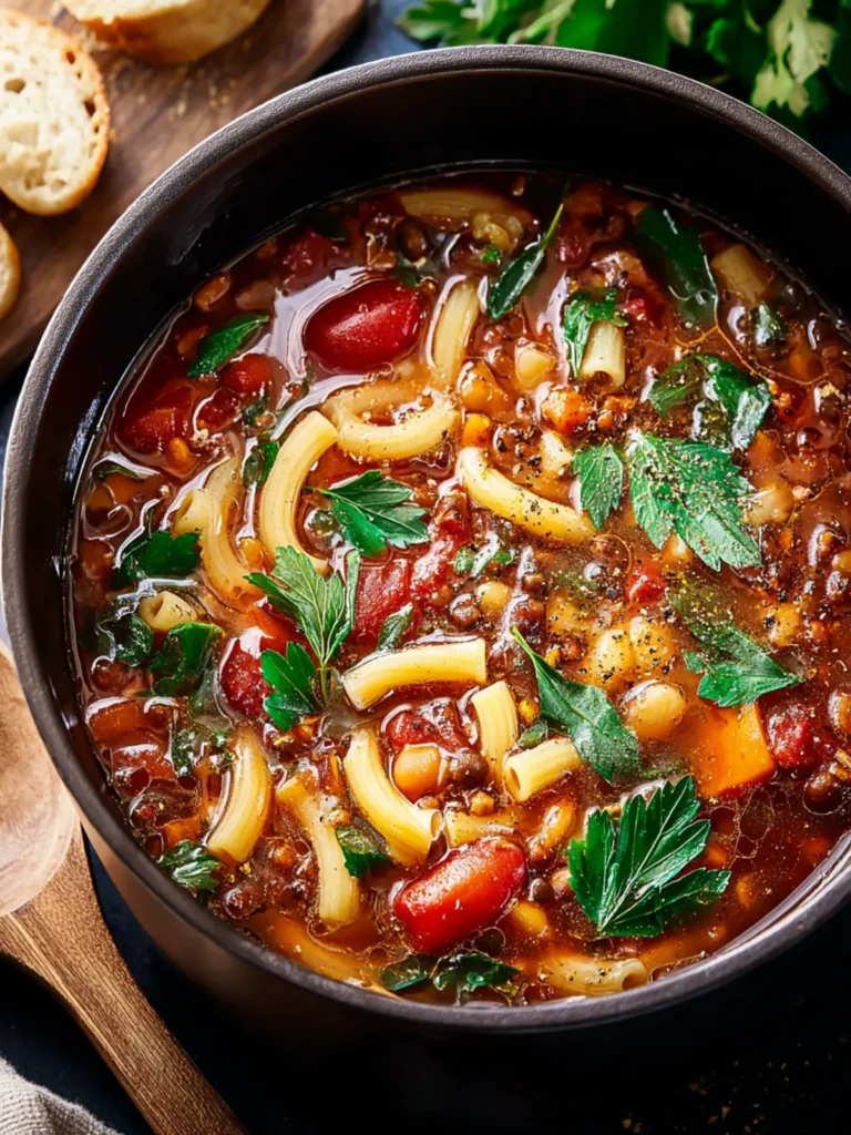Cozy Pasta Soup Recipe First Image