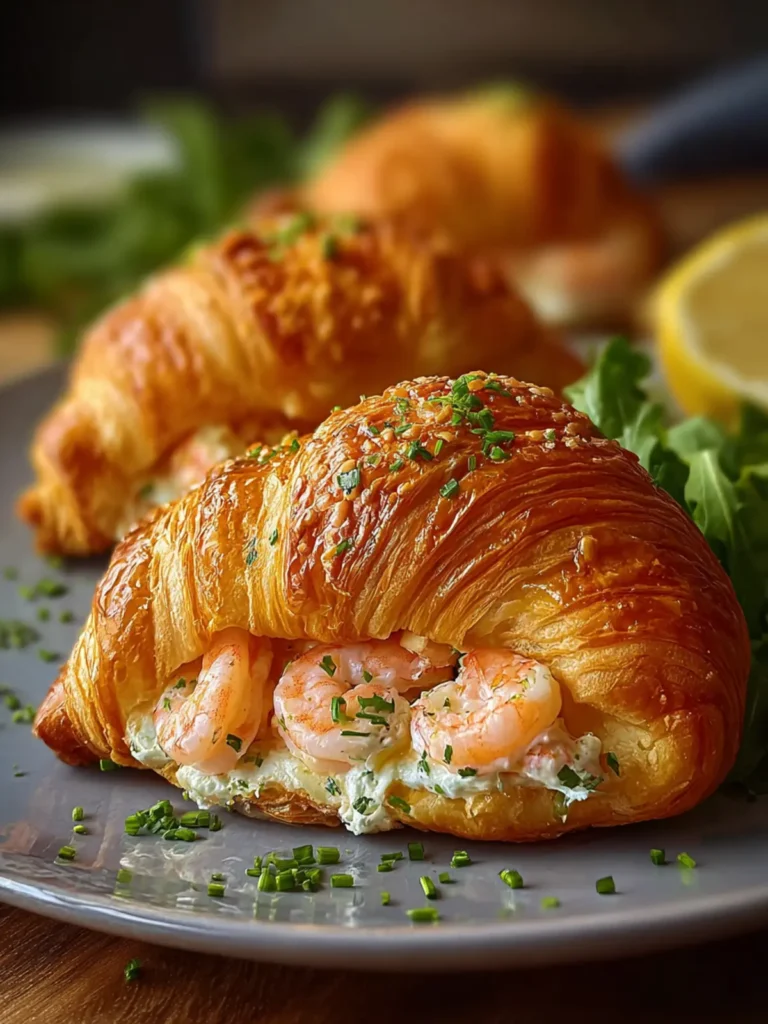 Buttery Shrimp Stuffed Croissants First Image
