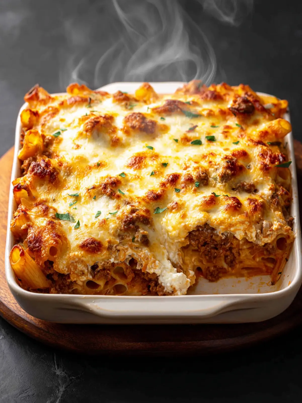 Baked Ziti with Ground Beef and Ricotta First Image
