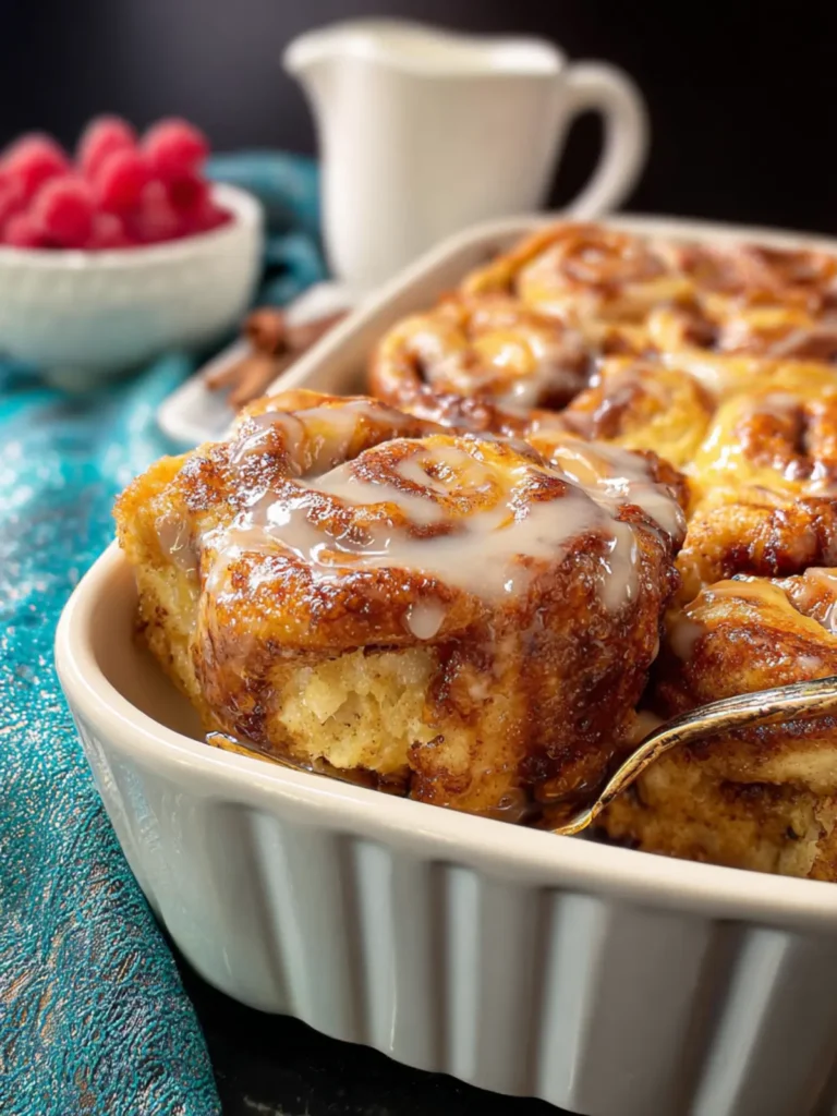 Cinnamon Roll Breakfast Casserole First Image
