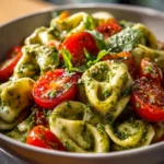 Pesto Tortellini Salad with Cherry Tomatoes First Image