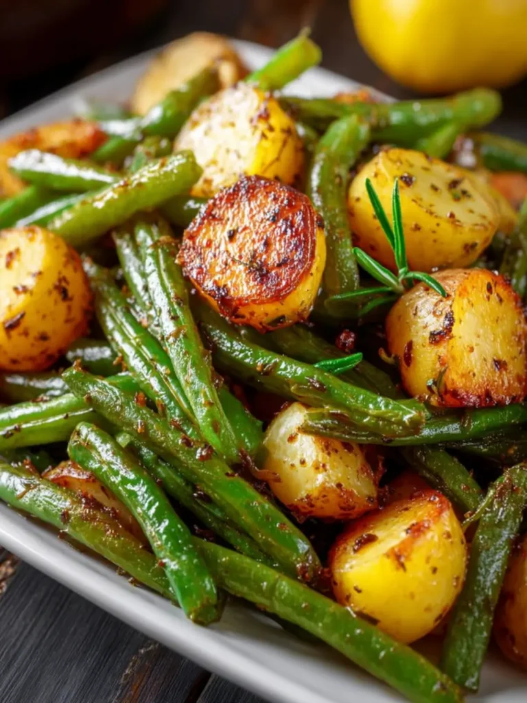 Roasted Green Beans and Potatoes First Image