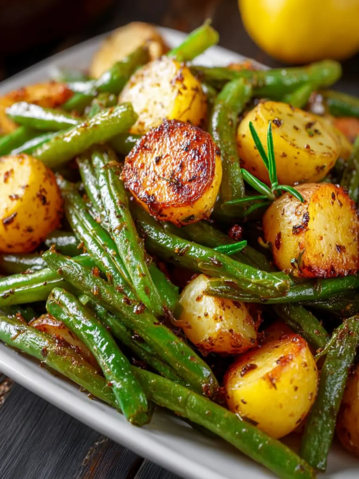 Roasted Green Beans and Potatoes First Image