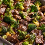 Sheet Pan Beef and Broccoli First Image
