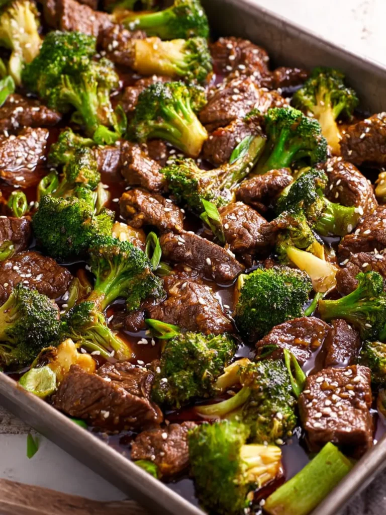 Sheet Pan Beef and Broccoli First Image