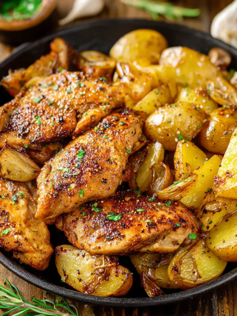 Garlic Butter Chicken and Potatoes First Image