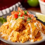Crock Pot Queso Chicken and Rice First Image