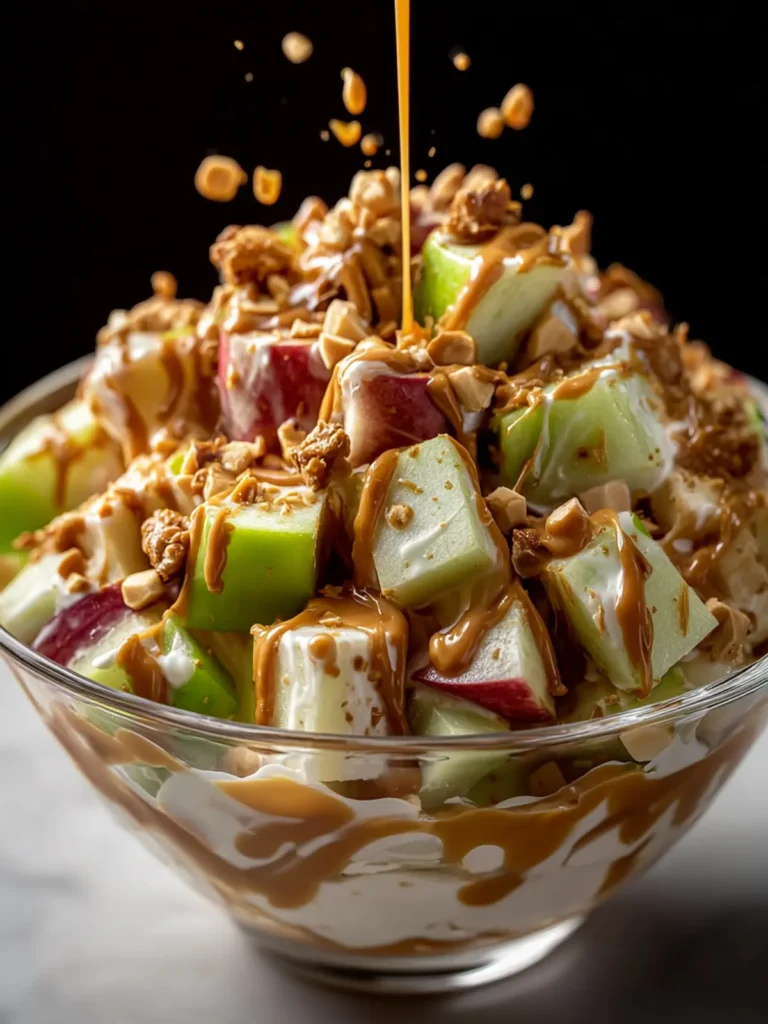 Creamy Caramel Apple Snickers Salad First Image