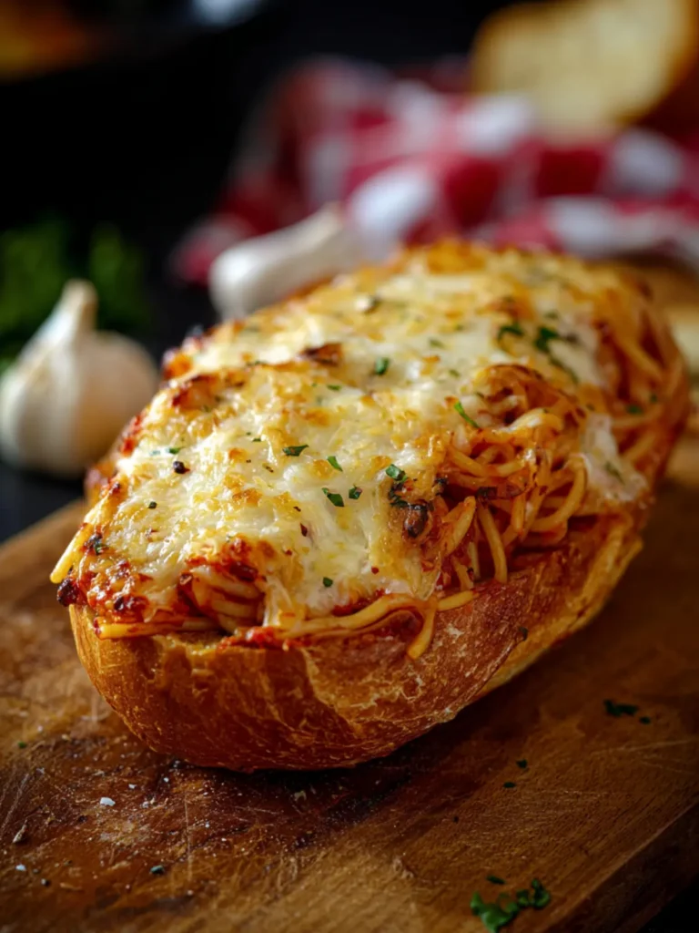 Spaghetti Garlic Bread First Image