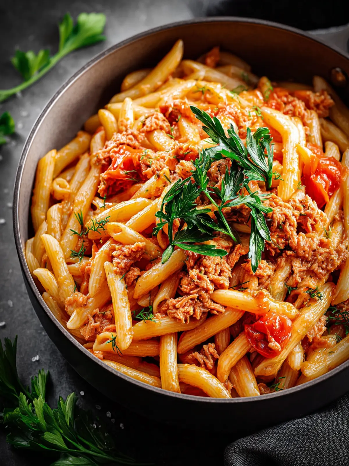 Spicy Tuna and Tomato Pasta Recipe First Image