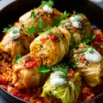 Lentil and Rice Stuffed Cabbage Rolls First Image