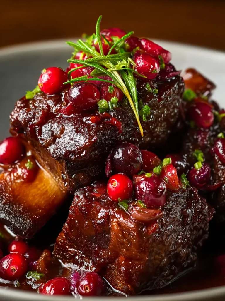 Crockpot Cranberry Beef Short Ribs First Image