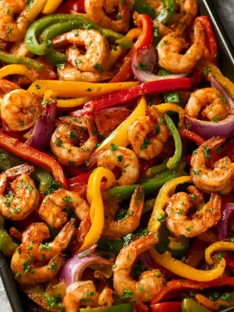 Sheet Pan Shrimp Fajitas First Image