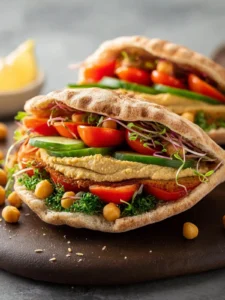 Easy Hummus Pita Sandwiches First Image